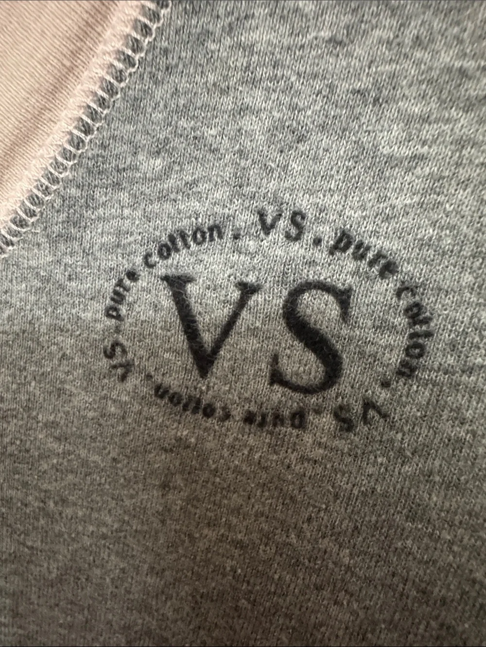 Victoria's Secret pure cotton Gray Nightshirt with Pink Trim V-Neck